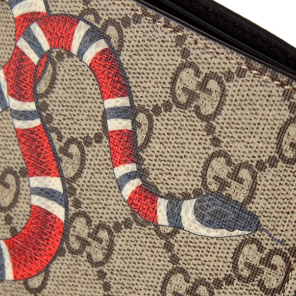 GUCCI BRAND NEW KINGSNAKE PRINT GG SUPREME WALLET - Picture 2 of 7